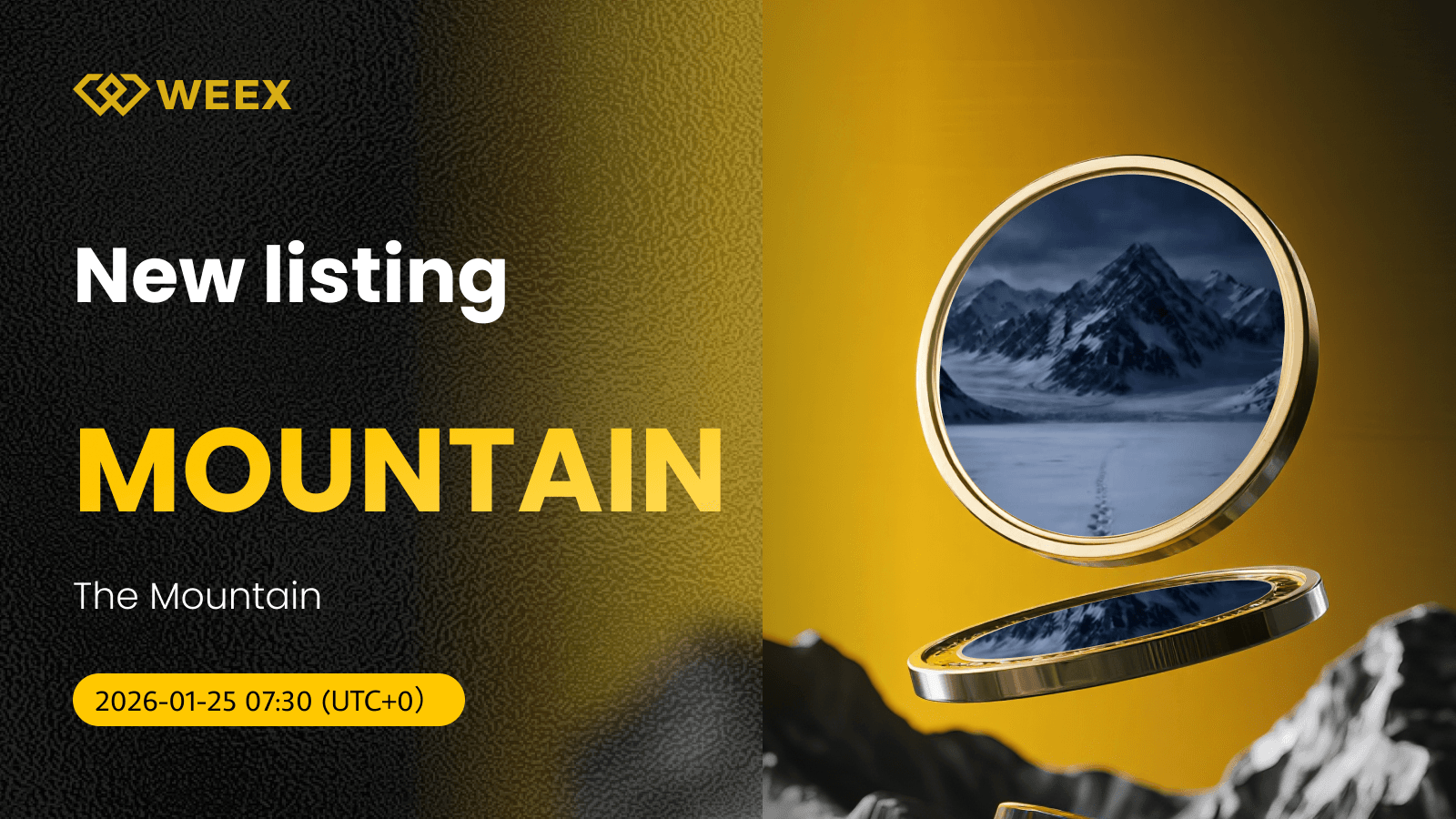 The Mountain Coin Gets Listed on WEEX with MOUNTAIN USDT Spot Pair